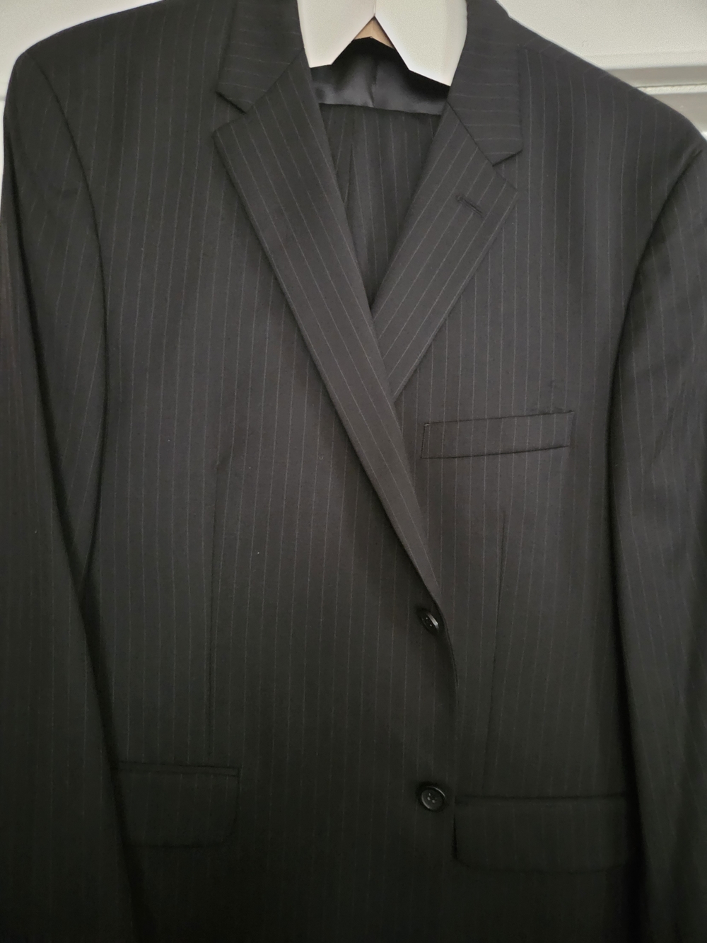 Pronto Uomo Black Pinstripe Men's Suit